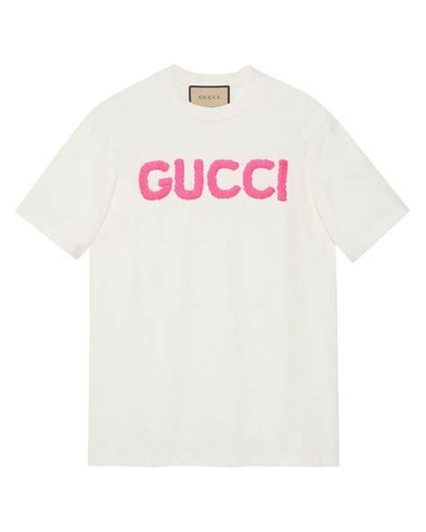 gucci logo cotton t-shirt - white - t-shirts|authentic gucci t shirts.